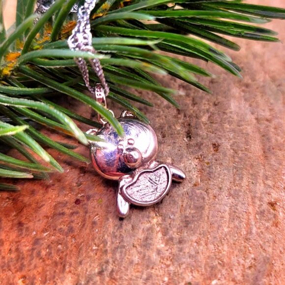 Genuine Nature Gibeon Meteorite Pig  Carries Gold 925 Pendant Necklace - Picture 9 of 10